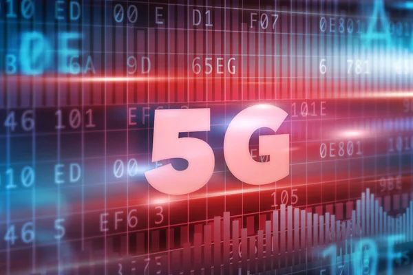 5g μπλε κείμενο — Φωτογραφία Αρχείου