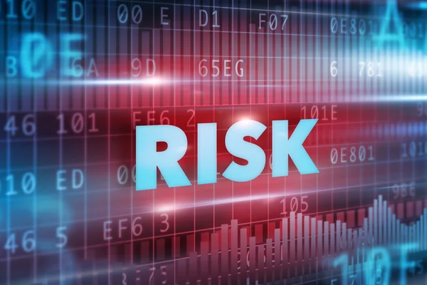Risk blue text — Stock Photo, Image