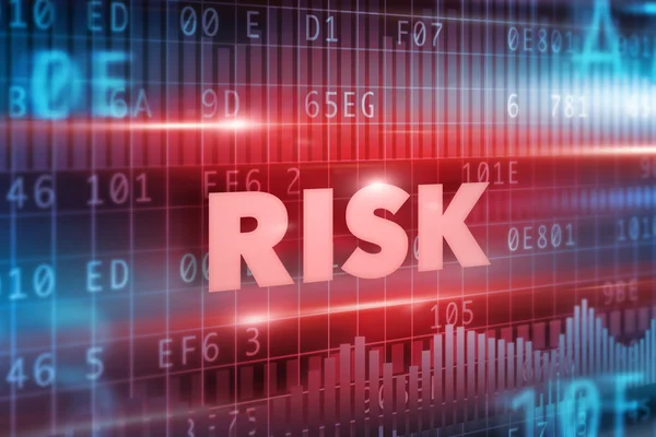 Risk red text — Stock Photo, Image