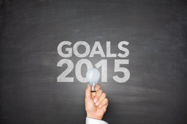 Hedefleri 2015 yazı tahtası üzerinde