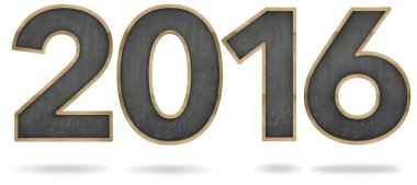 Siyah boş numarası 2016 şekil yazı tahtası