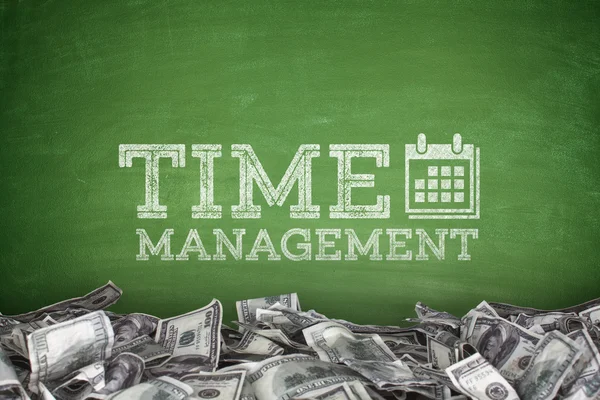 Time management on blackboard — Stock Photo, Image