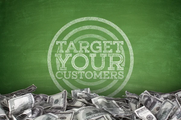 Target your customers on Blackboard — Stock Photo, Image