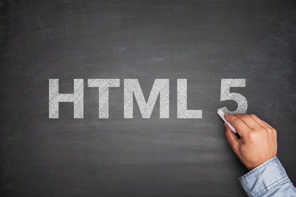 HTML 5 auf der Tafel — Stockfoto