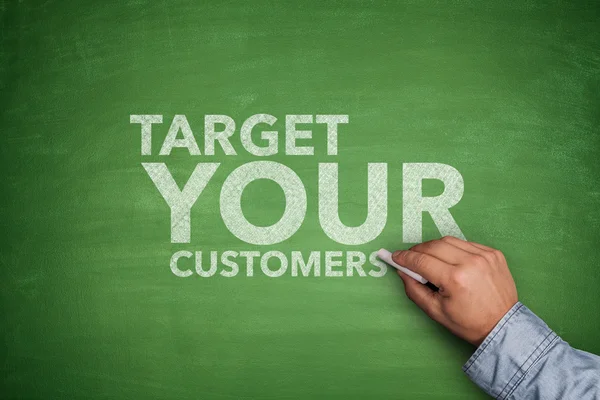 Target your customers on Blackboard — Stock Photo, Image