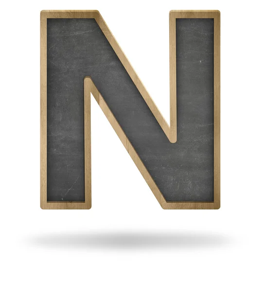 Чорна порожня літера N-подібна дошка — стокове фото
