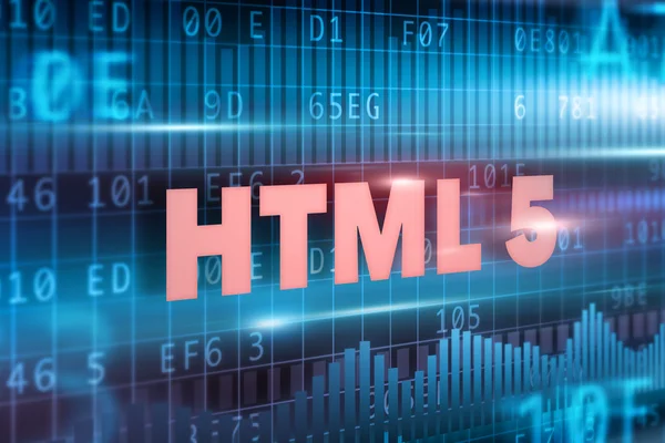 HTML 5 na tablicy — Zdjęcie stockowe