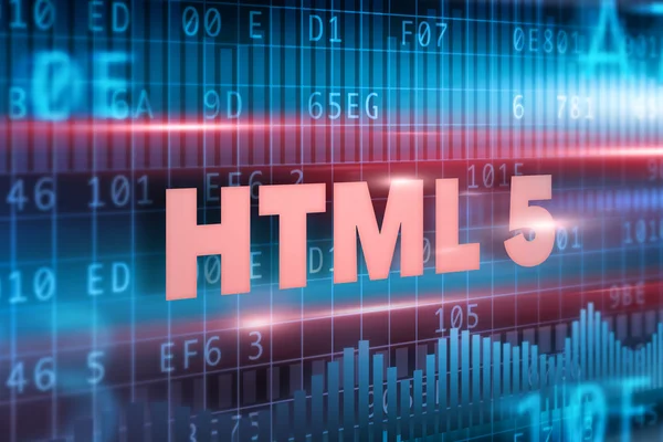 HTML 5 auf der Tafel — Stockfoto