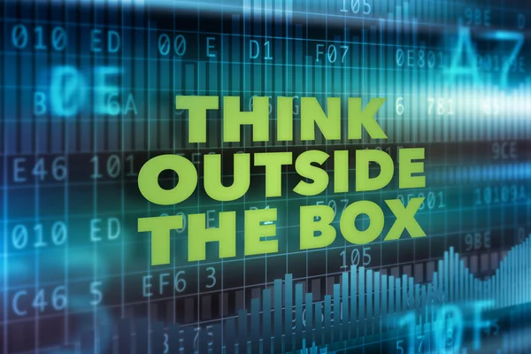 Think outside the box concept — Stock Photo, Image