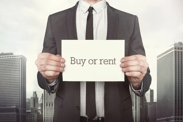 Buy or rent on paper — Stock Photo, Image