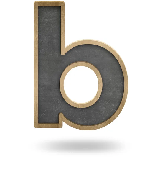 Black blank letter B shape blackboard — Stock Photo, Image