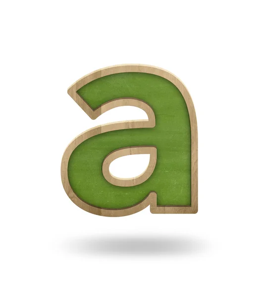 Зелена порожня літера Форма дошки — стокове фото
