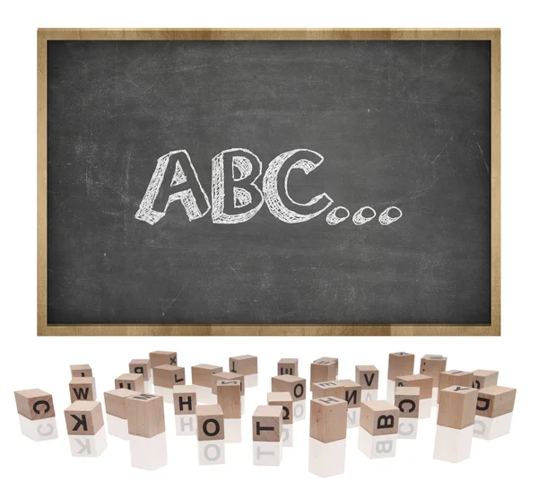 ABC education concept on blackboard Stock Photo by info