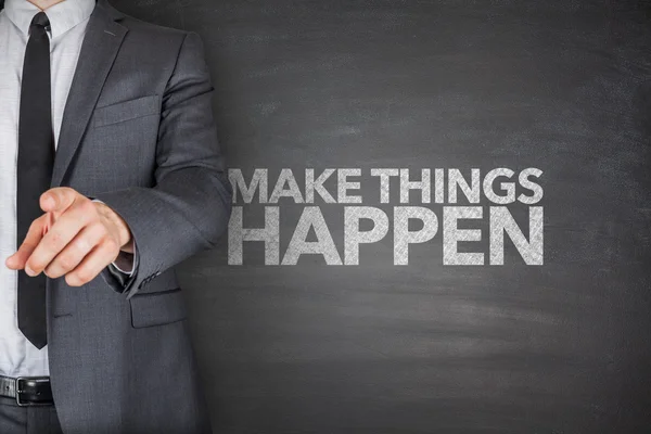 Make things happen on blackboard — Stock Photo, Image