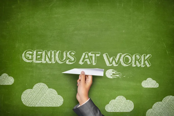Concepto de genio en el trabajo — Foto de Stock