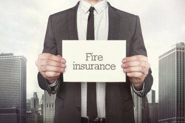Fire insurance on paper  clipart