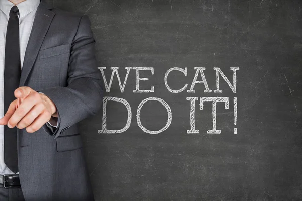 We can do it on blackboard — Stock Photo, Image