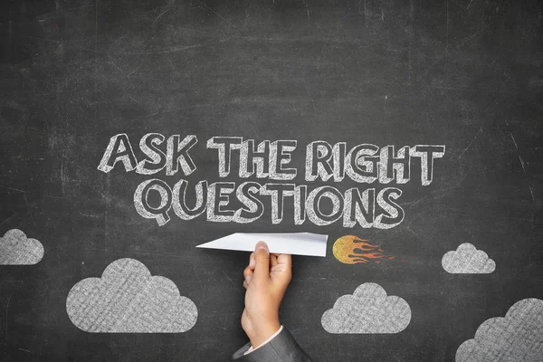 Ask the right questions concept — Stock Photo, Image