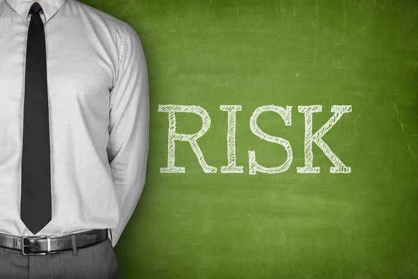 Risk concept on blackboard — Stock Photo, Image