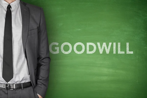 Goodwill text on blackboard — Stock Photo, Image