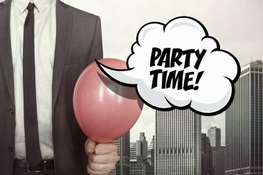 Parti zamanı metin üzerinde konuşma balonu