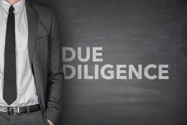 Due diligence on blackboard clipart