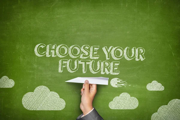 Choose your future concept on blackboard — Stock Photo, Image