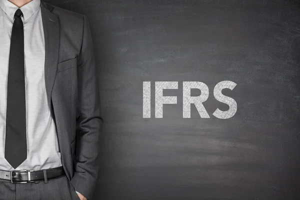 IFRS on blackboard — Stock Photo, Image