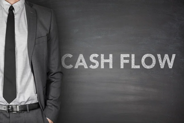 Cash flow on blackboard — Stock Photo, Image