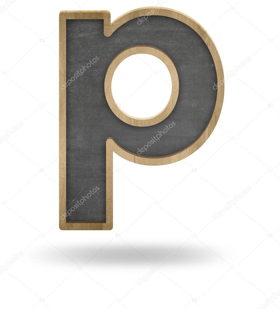 Black blank letter p shape blackboard — Stock Photo © info@crashmedia ...