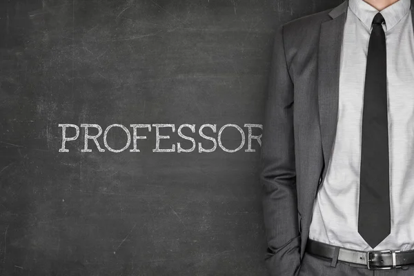 Professor op blackboard — Stockfoto