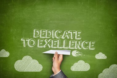 Dedicate to excellence concept clipart
