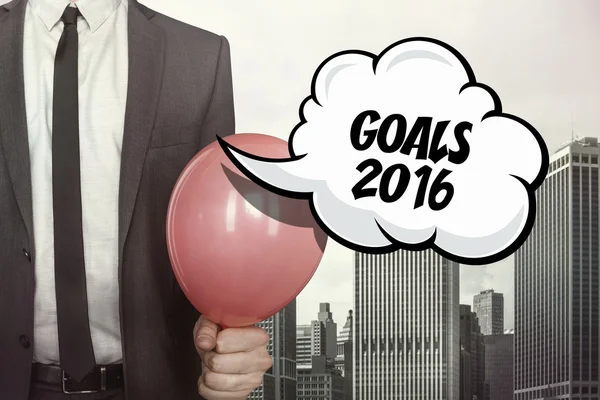 Goals 2016 text on speech bubble — Stock Photo, Image