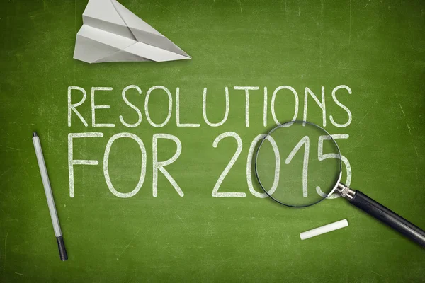 Resolutions for 2015 concept on blackboard — Stock Photo, Image