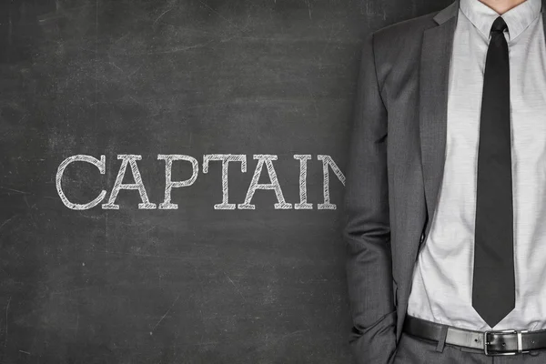 Captain on blackboard — Stock Photo, Image