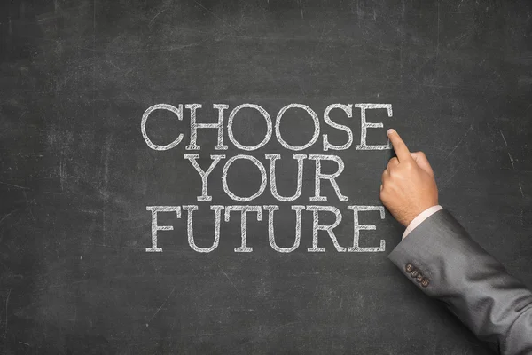 Choose your future text on blackboard — Stock Photo, Image