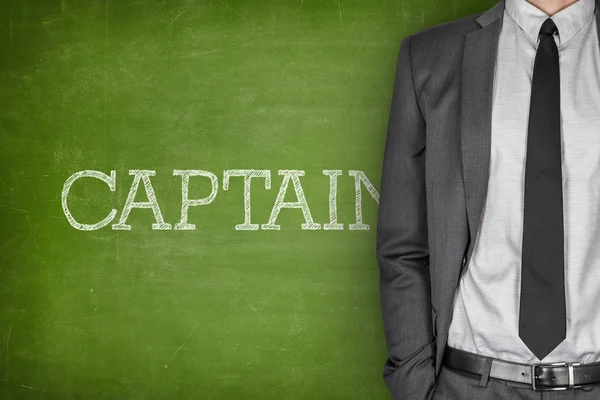 Captain on blackboard — Stock Photo, Image