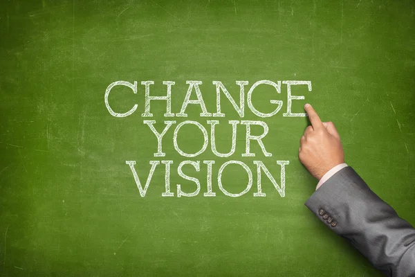 Change your vision text on blackboard — Stock Photo, Image