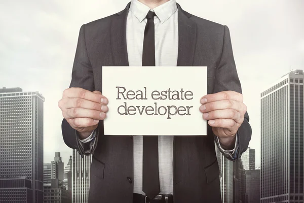 Real estate developer on paper — Stock Photo, Image