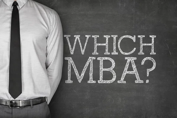 Which MBA on blackboard — Stock Photo, Image