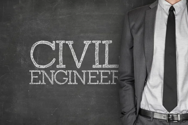 Engenheiro civil em quadro-negro — Fotografia de Stock
