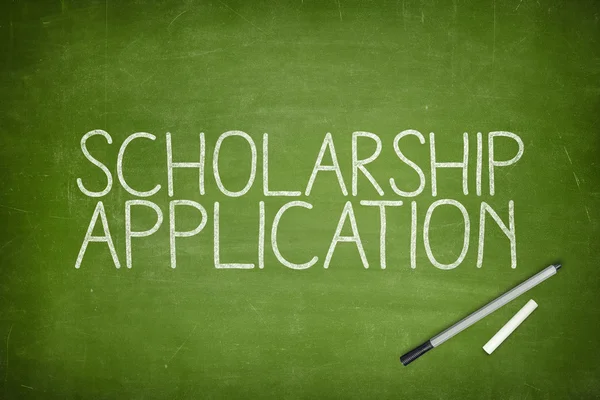 Scholarship application concept on blackboard — Stock Photo, Image