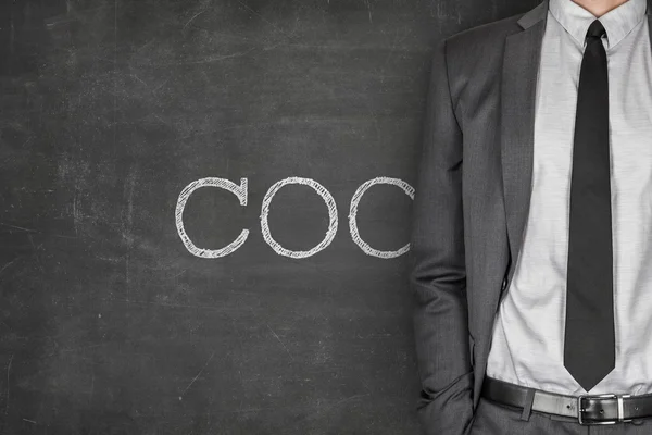 COC on blackboard — Stock Photo, Image