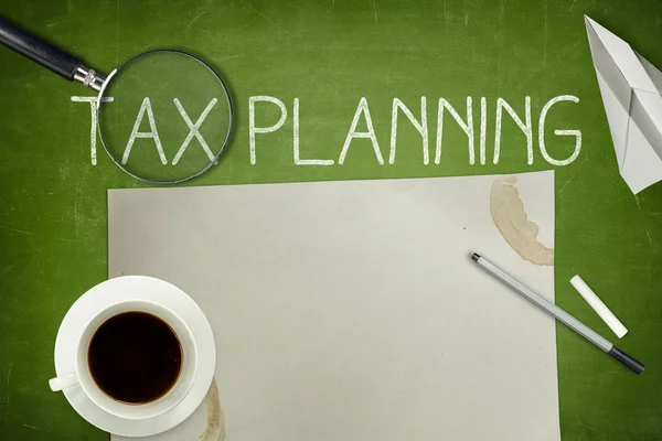 Tax planning concept on blackboard — Stock Photo, Image