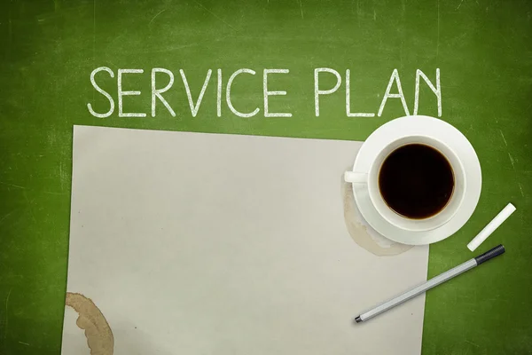 Service plan concept on blackboard — Stock Photo, Image