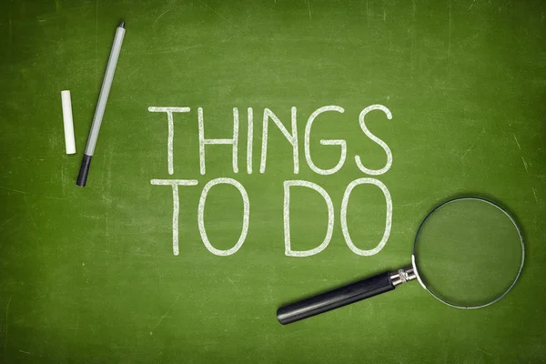 Things to do concept on blackboard — Stock Photo, Image