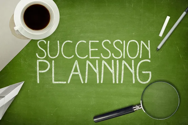 Succession planering koncept på blackboard — Stockfoto