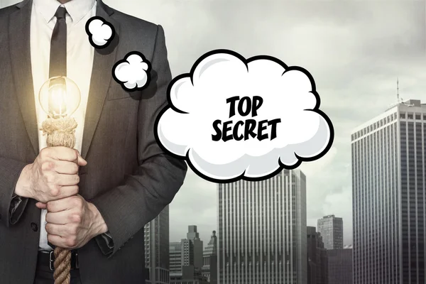 Top secret text on speech bubble — Stock Photo, Image