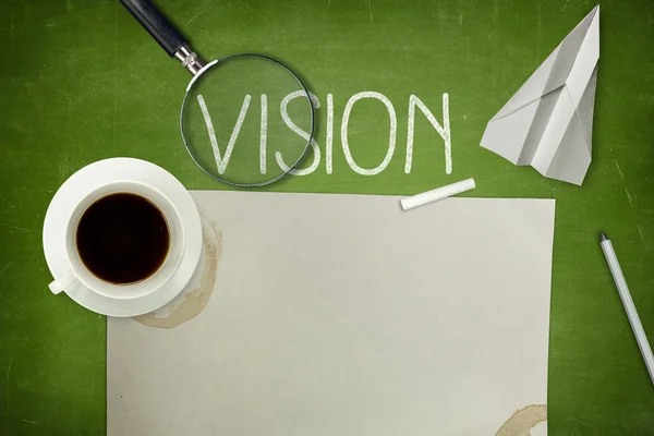 Vision begrepp på blackboard — Stockfoto