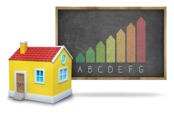 Energy efficiency concept on blackboard — Stock Photo, Image